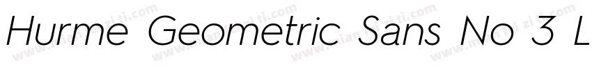 Hurme Geometric Sans No 3 Light字体转换